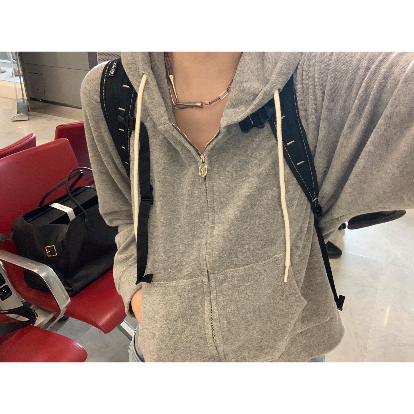 About nice韩国代购the barnnet Terry-Cloth Zip-Up Hoodie灰色评价 