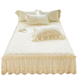 
Bed skirt three-piece set Class A Korean princess style bed cover single piece thickened cotton 1.8m mattress cover 2 meters 1.5m bed circumference