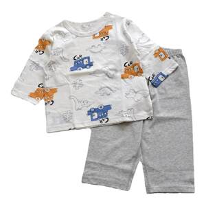 
Yilala Xia boy glacier cotton seven-quarter sleeve home clothing set baby boy pure cotton boneless thin air conditioning clothes pajamas