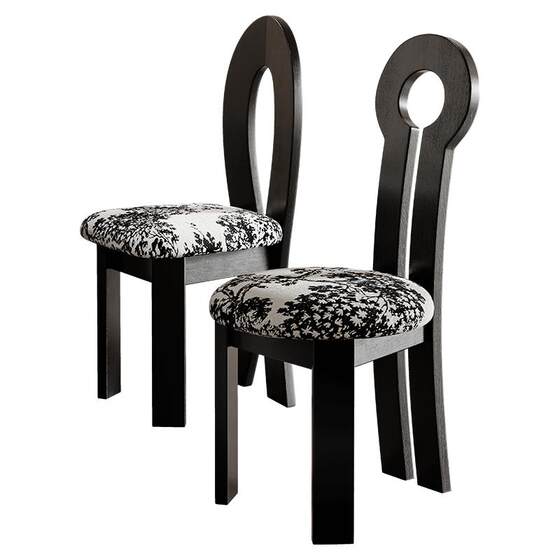 
Dining chair 2025 new style medieval dining table chair French retro mermaid key chair household solid wood backrest chair