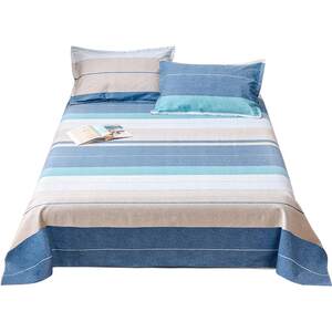 Pure cotton old coarse cloth sheet single piece double 100 cotton single student dormitory thickened quilt pillowcase three-piece set