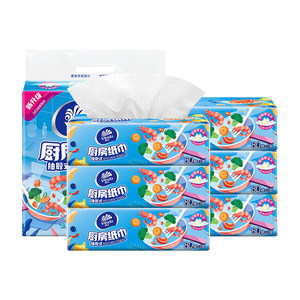 
[Flash sale] Vinda kitchen food special tissue paper 80 pieces 6 large packs full box oil-absorbing paper towels to remove oil stains