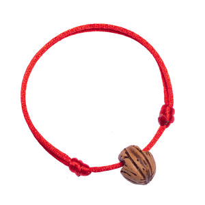 
Peach pit bracelet baby newborn anti-shock children's bracelet peach basket ankle peach wood bracelet walnut red rope