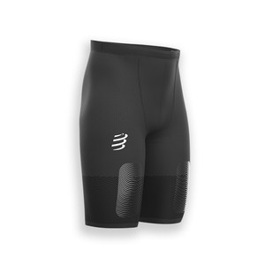 
COMPRESSPORT Men's Cross Country Marathon Running Black Mid-Rise Shorts Compression Tights Outdoor Sports