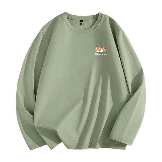 
Baleno S/K series couples casual long-sleeved T-shirt men's pure cotton cartoon print autumn round neck bottoming shirt LF