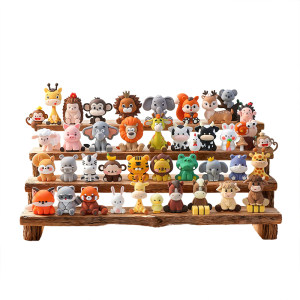 
Forest small animal series cartoon lion elephant cake decoration soft rubber doll jungle farm table decoration