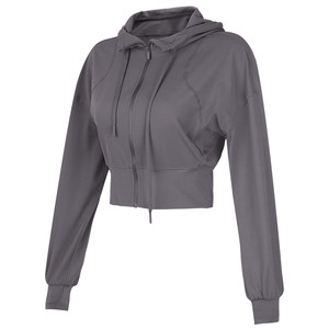 
Paiduo hooded sports coat women's outdoor running Pilates yoga wear long-sleeved autumn and winter warm fitness top new