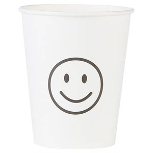 INS Wind paper cup simple smile grid disposable cup thickened home water cup office coffee cup tea cup