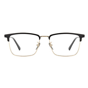 
Retro pure titanium myopia glasses men half frame eyebrow frame anti-blue light glasses men flat light color change ultra light science and engineering men