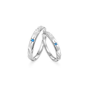 
Cartilo Ruler Star Couple Ring S925 Silver Ring A pair of niche design birthday gift for girlfriend