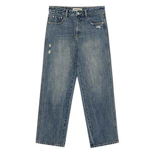 
Metersbonwe jeans men's 26 spring new fashion high street loose wide-leg American straight casual pants