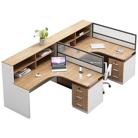 Employee desk Simple and modern six -person screen partition employee desk and chair combination four -person furniture
