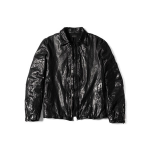 
DREAMBOX Junbo men's jacket American lapel slim jacket horsehide workwear Ami khaki motorcycle leather jacket