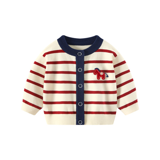 Boys' Jackets Spring Clothes 2026 New Style Baby Boys' Style Cardigans Baby Knitted Sweaters Children's Spring and Autumn Girls' Tops