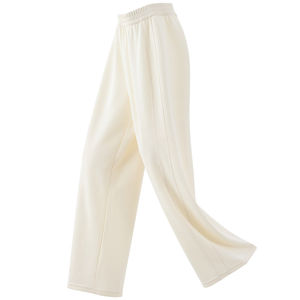 Gu Niangjia Draped Pants Straight Leg Slim Casual Pants Women's Large Size Loose Commuting Beige Air Pants Summer