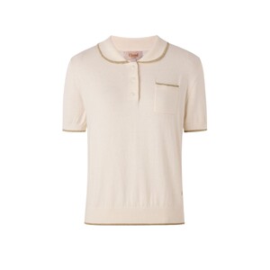 
[Machine washable wool] Eland sweater women's loose short-sleeved lapel top autumn new style