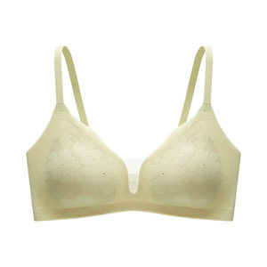 [Little flower gauze underwear] Iveis non -steel circle underwear, no trace lace, breathable bras, female chest big bra
