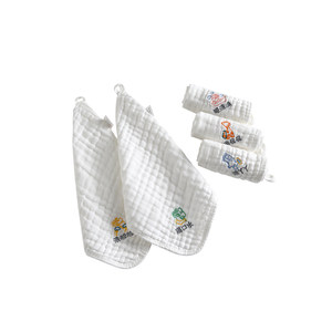 
Tongtai baby saliva towel newborn pure cotton super soft small square towel baby special face towel children's gauze towel
