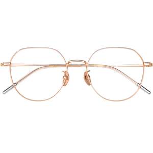 
Leshen ultra-light pure titanium myopia glasses for women, can be equipped with professional prescription and anti-blue light gold-rimmed glasses frames.