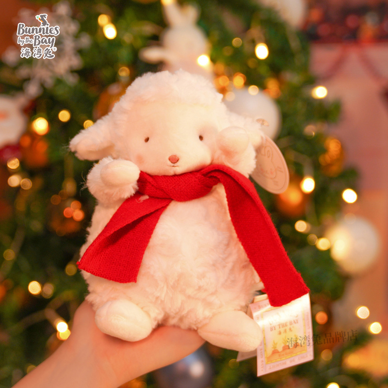 小羊玩偶bunniesbythebay节日娃娃毛绒玩具圣诞礼物品公仔海湾兔