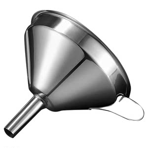 Stainless steel funnel filter household oil residue boiled water liquor wine filter kitchen oil pouring artifact
