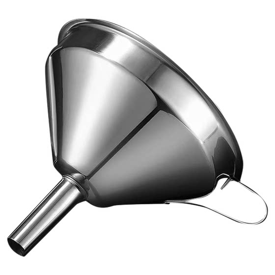 Stainless steel funnel filter household oil residue boiled water liquor wine filter kitchen oil pouring artifact
