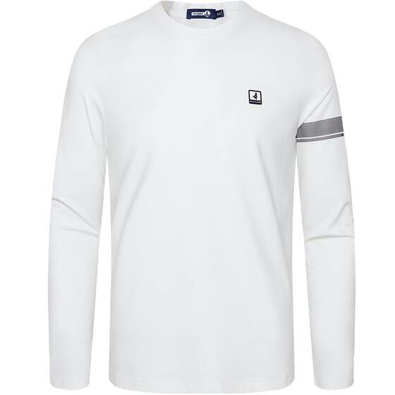 
[Sanded] Navigare Italian dinghy autumn white modal t-shirt men's long-sleeved round neck T-shirt
