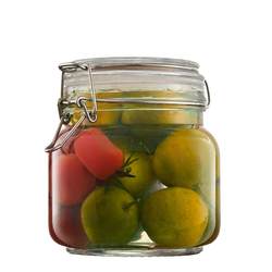 Thickened pickle European style glass storage jar