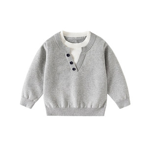 
Boys sweater 2026 spring and autumn new style children's baby boy pullover thin V-neck casual sweater sweater