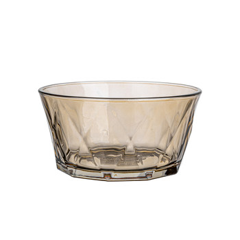 Borosilicate heat-resistant tea color diamond glass rice bowl simple light luxury high appearance
