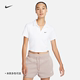 耐克/NIKE女子运动休闲高腰透气翻领POLO衫短袖T恤DV7885-010-100