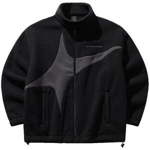 
ANTA American Retro Polar Fleece Stand Collar Jacket Same Style for Men and Women 2026 Warm Casual Sportswear Top