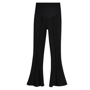 Maternity pants Spring and Autumn New Black Belly Support Suit Pants High Waist Slimming Casual Stretching Slightly Flared Pants Flare Leggings
