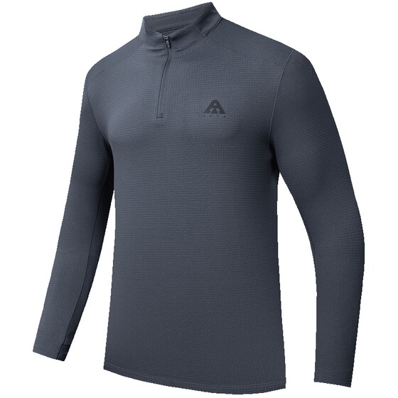 
ANTA Shell of the Earth 2.0丨Outdoor stand-up collar long-sleeved T-shirt men's spring and summer mountaineering warm sports top