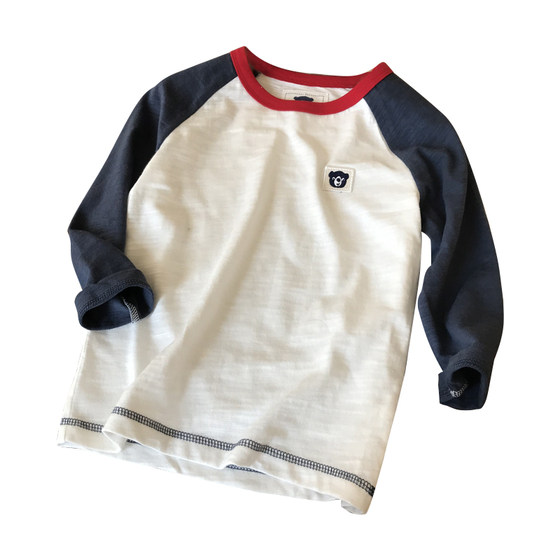 
Broken code relocation benefits/breathable and moisture-absorbent bamboo cotton/boys long-sleeved T-shirt/round-neck bottoming shirt