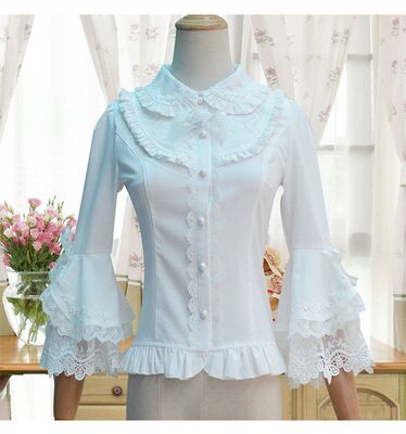 taobao agent Japanese genuine loudspeaker, doll, shiffon long-sleeve, Lolita style, doll collar