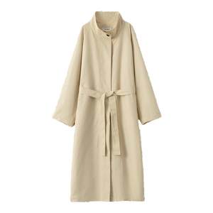 RUISHI, relaxed and neat commuting loose long and short silhouette stand collar versatile windbreaker jacket for women