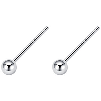 999 foot silver ear studs to nourish ear piercings, all silver is not prone to allergies