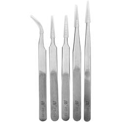 Bird's nest plucking tool set with round tip and pointed beak, small tweezers