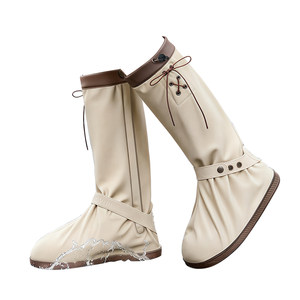 Rain shoe covers waterproof, non-slip, thickened and wear-resistant, women's 2026 new water shoes for rainy days, mountaineering, repeated use, adult rain boots