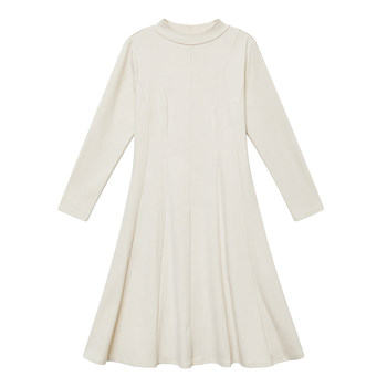 DM100 plus size 100% women's chubby mm winter all-match bow half turtleneck German velvet bottoming dress