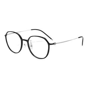 
[Free matching degree] Sagawa bare face square frame anti-blue light gray glasses men and women same slim lens frame