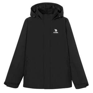 
Camel Sports Jacket Men's Windproof Waterproof Plus Velvet Warm Three-Proof Running Jacket Mountaineering Jacket Single Layer Soft Shell Jacket for Women