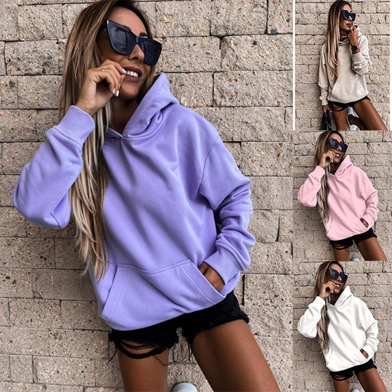 New Purple Sweatshirts Autumn Hoodies for Women Hoodie Pull ...