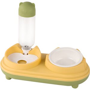 
Docote Cat Bowl Ceramic Double Bowl Automatic Drinking Bowl Cat Food Bowl Pet Dog Bowl Rice Bowl Cat Drinking Water Feeding