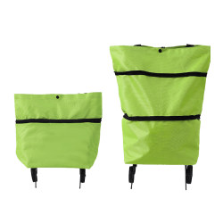 Shopping bag with wheels foldable grocery shopping cart
