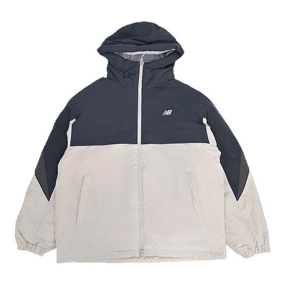 
New Balance NB new hooded loose casual cotton men's outer jacket NQF41341-BEI