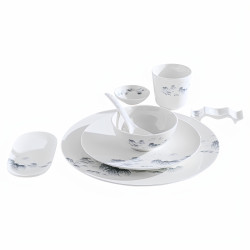 Hotel table ceramic tableware set Chinese style simple