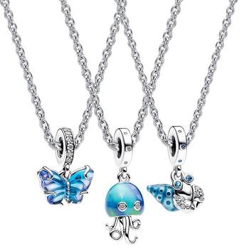 Pandora Blue Butterfly Necklace Set Transformation Butterfly