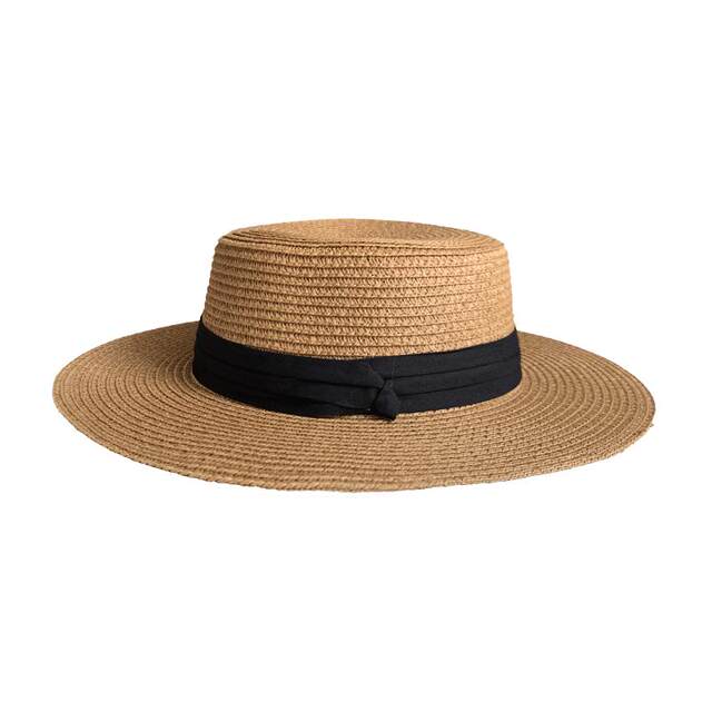 2024-new-french-flat-top-straw-hat-women-s-big-head-seaside-beach-hat